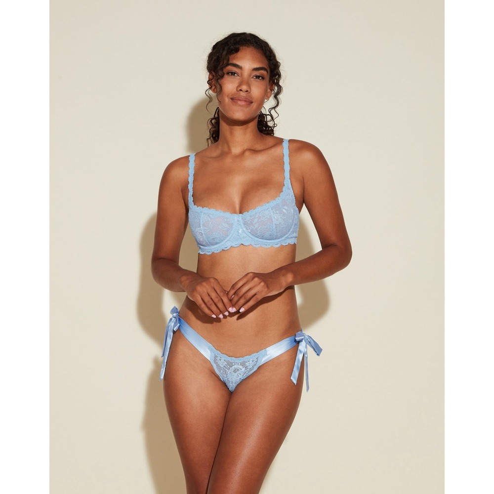 COSABELLA‎ NSN Side Tie Brazilian Panty Aasmani Blue / Size S/M - NWT